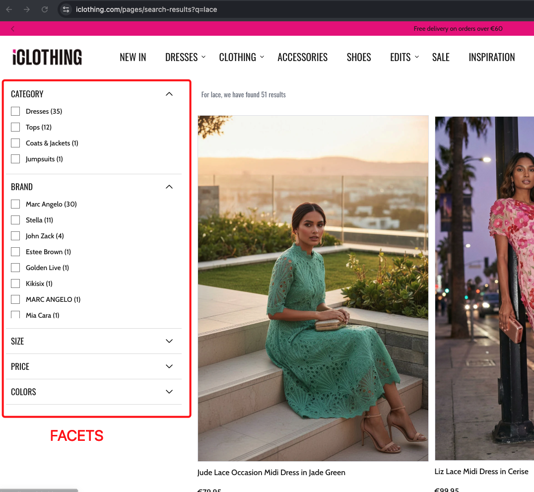 Real world example of a filters sidebar