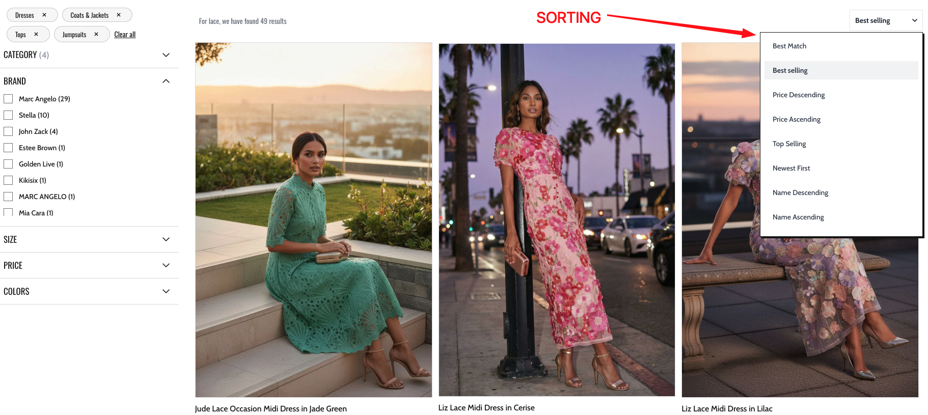 Real world example of sorting