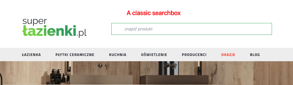 Real world example of a second search bar